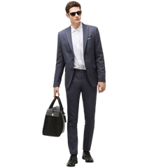 Textured weave suit Breast pocket detail